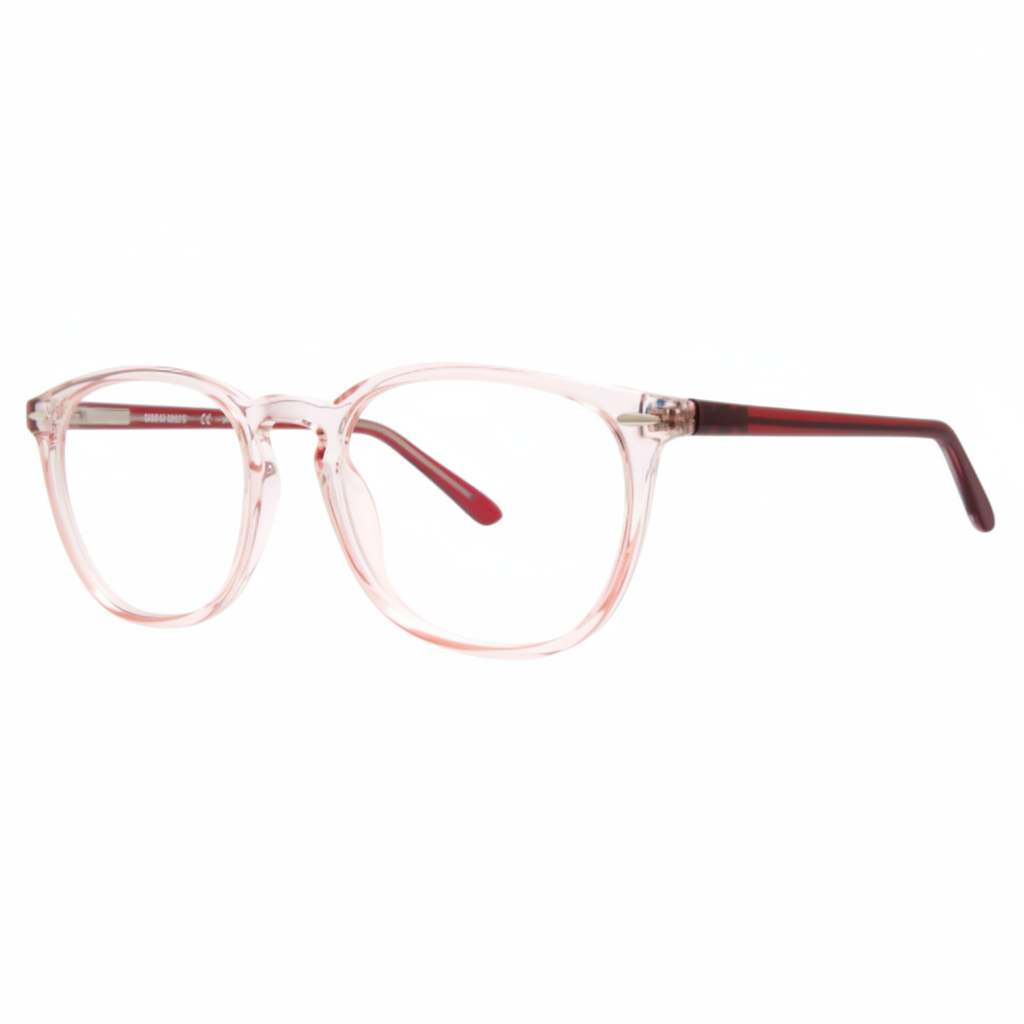 Pink Crystal Round Eyeglasses 1:1
