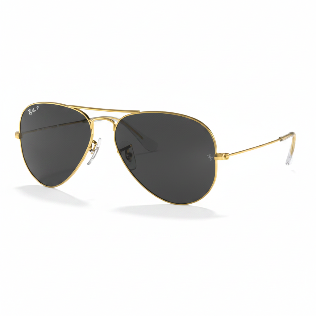 Ray-Ban Aviator Gold Black Sunglasses