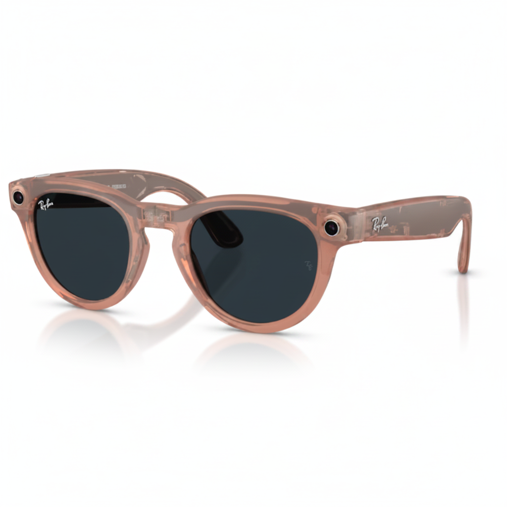 Ray-Ban Meta Headliner pink frame dark lenses