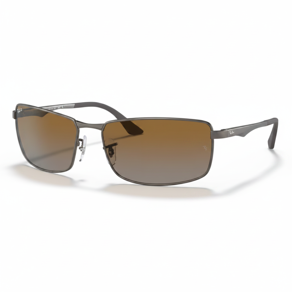 Ray-Ban RB3498 Gunmetal Brown Sunglasses