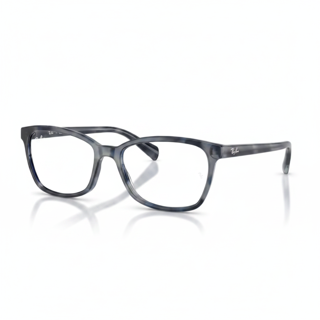 Rectangular Blue Grey Tortoise Eyeglasses 1:1