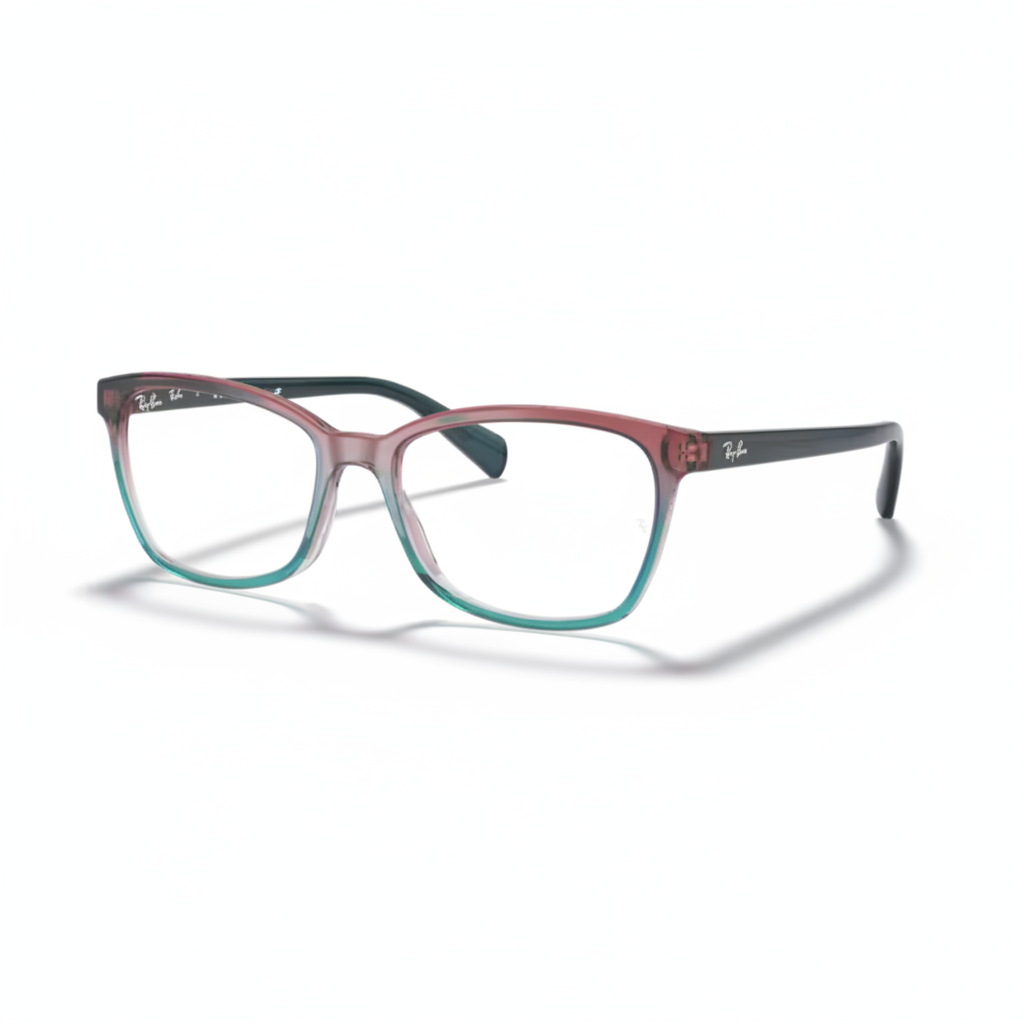 Rectangular Gradient Pink Teal Eyeglasses 1:1