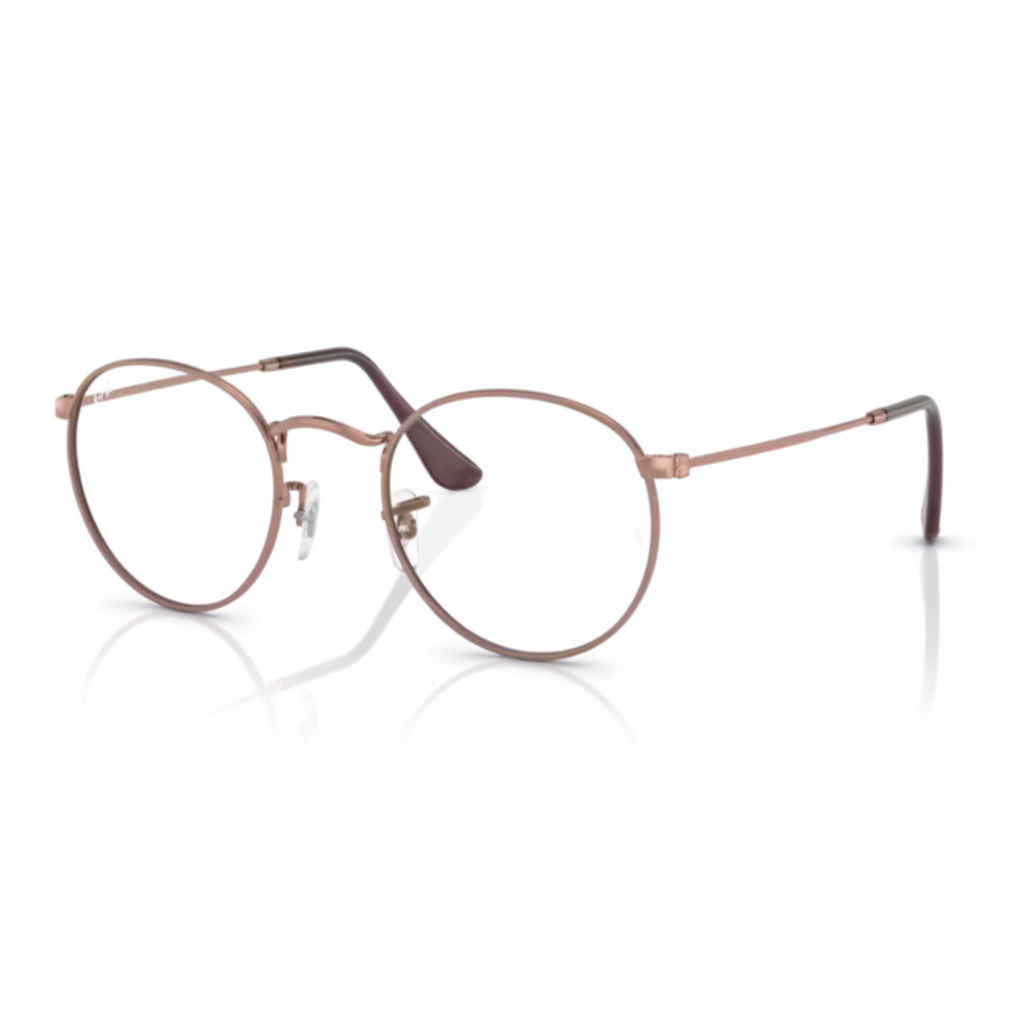 Rose Copper Round Eyeglasses - 1:1