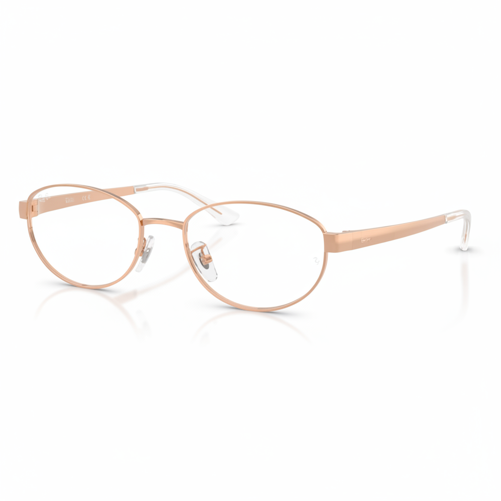 Rose Gold Oval Eyeglasses 1:1