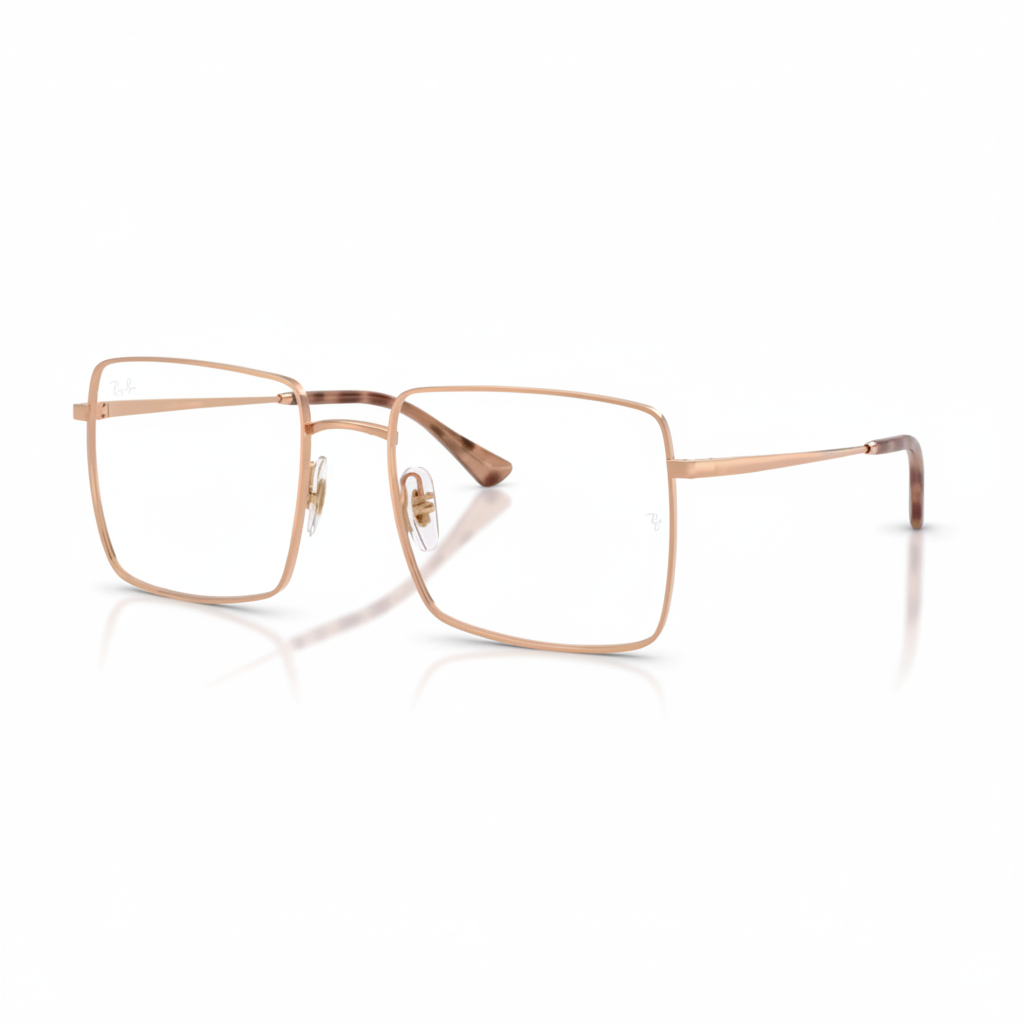 Rose Gold Square Eyeglasses 1:1