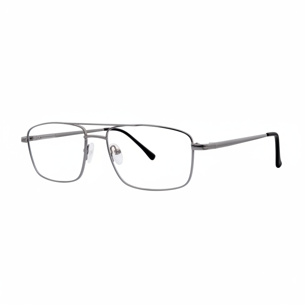 Silver Aviator Double Bridge Eyeglasses 1:1