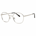 Silver geometric hexagonal eyeglasses 1:1