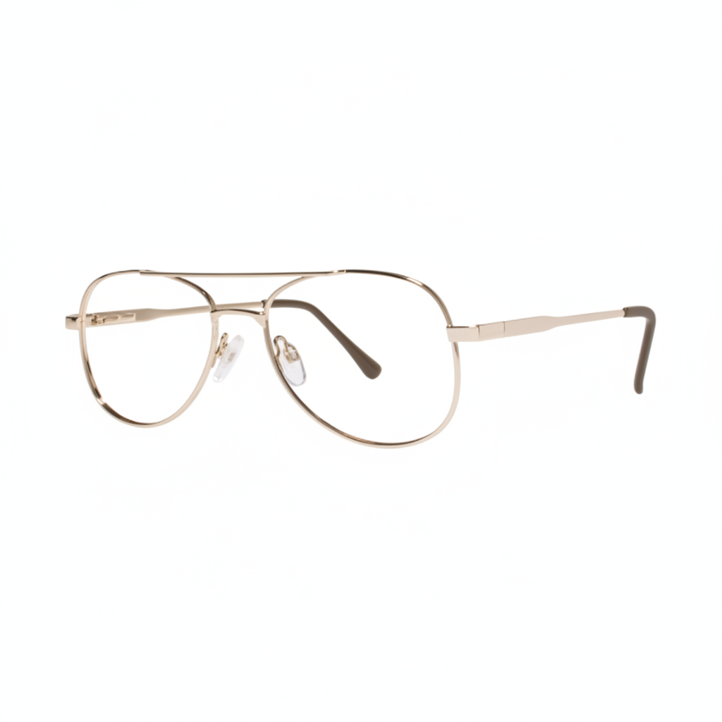 Silver Gold Aviator Double Bridge Eyeglasses 1:1