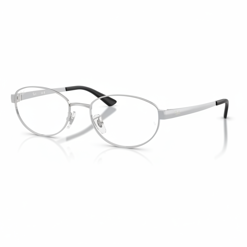 Silver Oval Eyeglasses 1:1