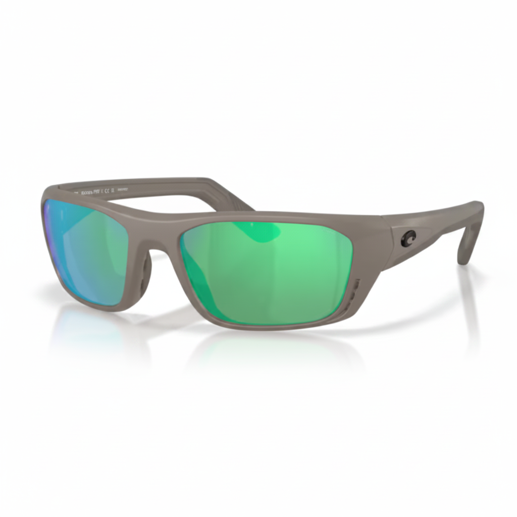 Sport Sunglasses Light Gray Frame Green Mirror 1:1