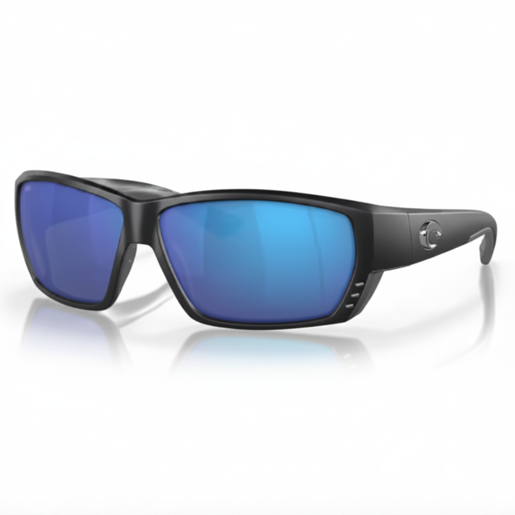 Sunglasses Matte Black Blue Mirror Sport 1:1 Product Image