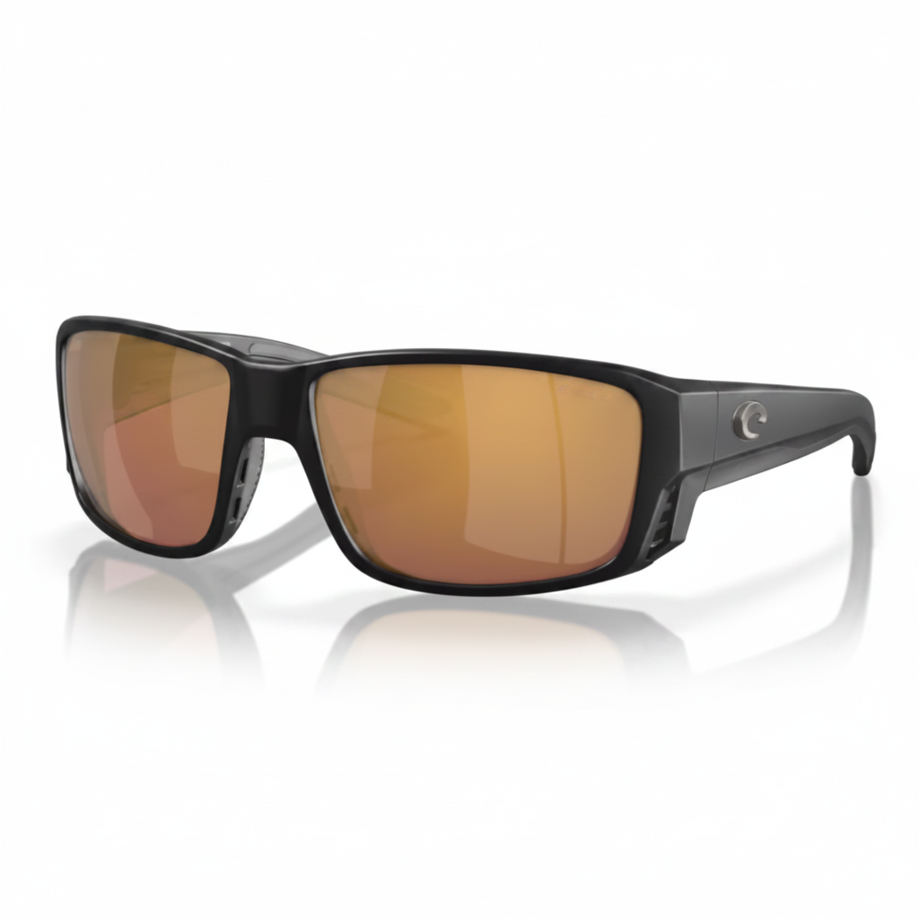 Sunglasses Matte Black Gold Mirror Rectangular Sport 1:1 Product Image