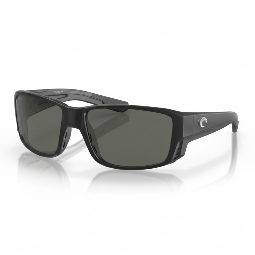 Sunglasses Matte Black Gray Smoke Rectangular Sport 1:1 Product Image