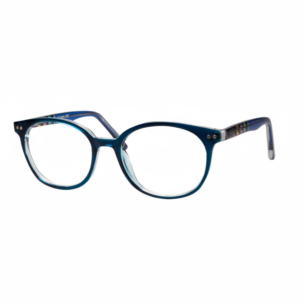 Teal Blue Gradient Eyeglasses – 1:1 Product Image