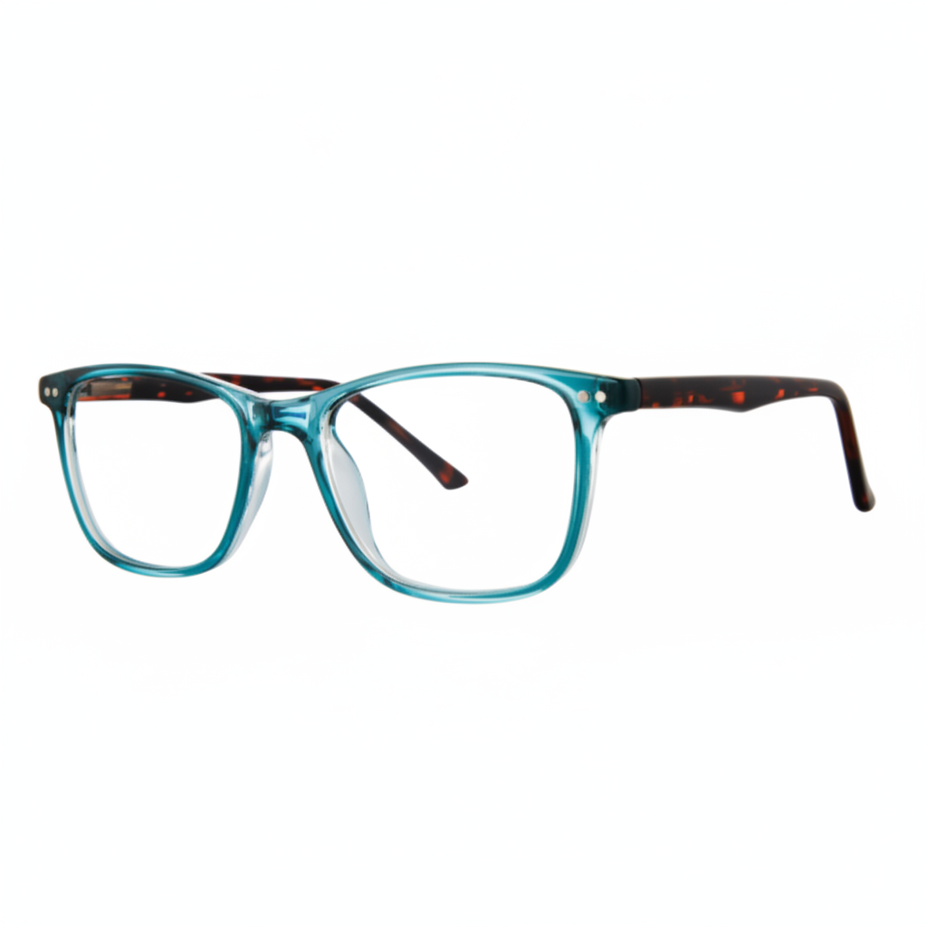 Teal Square Eyeglasses 1:1