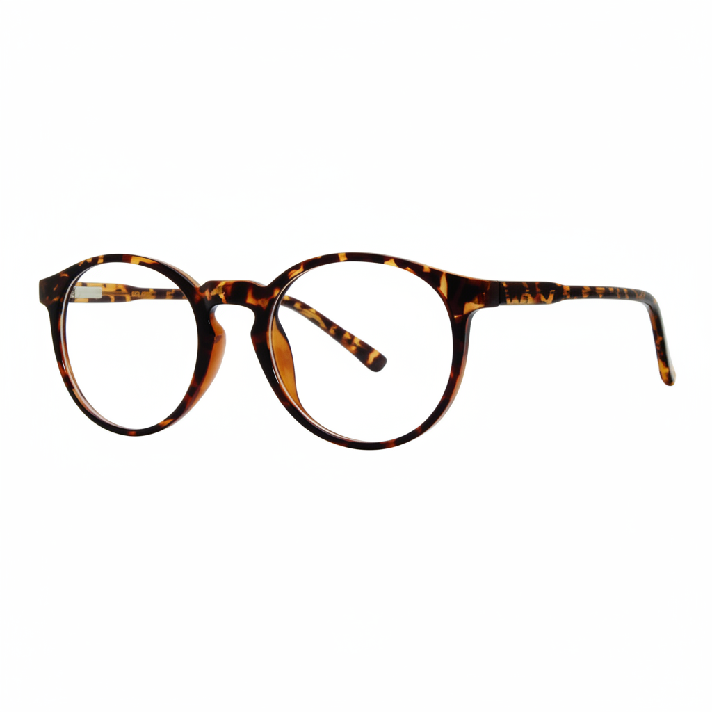 Tortoiseshell Round Eyeglasses — 1:1