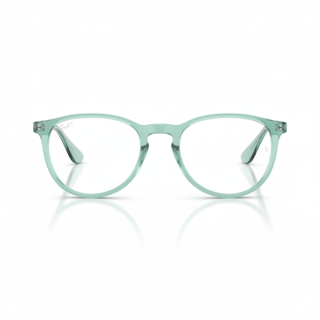 Transparent Mint Green Round Eyeglasses 1:1