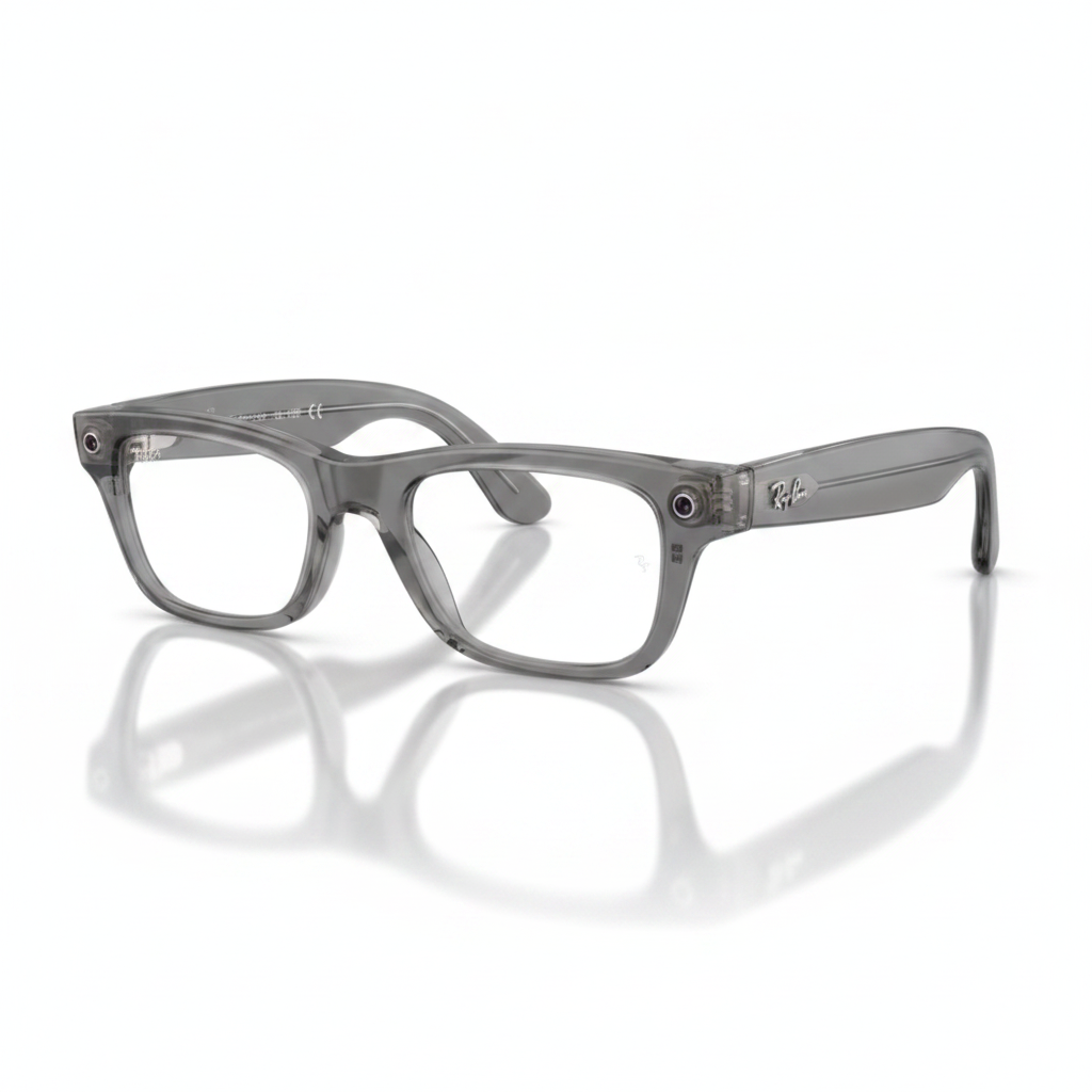 Transparent Smoky Gray Frame Clear Lens Glasses Product Image